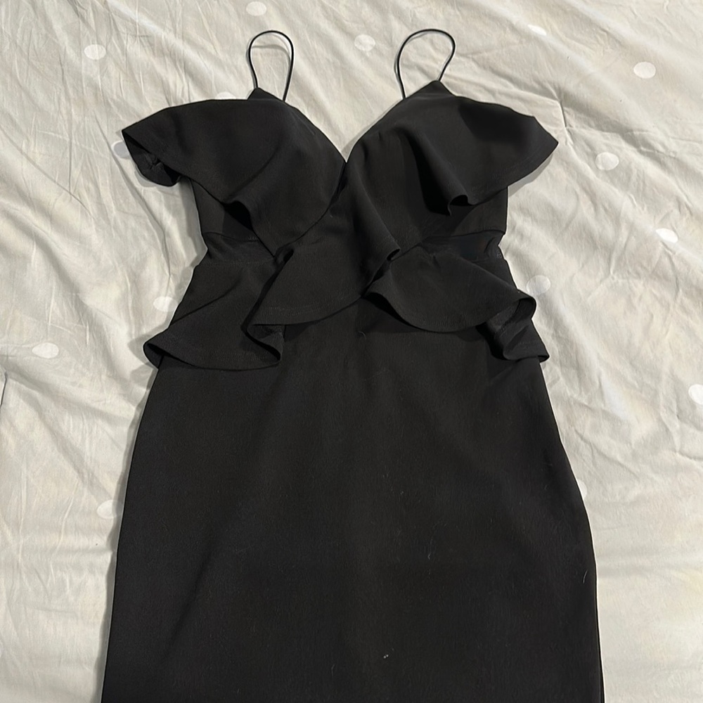M Boutique black dress with mesh cut out